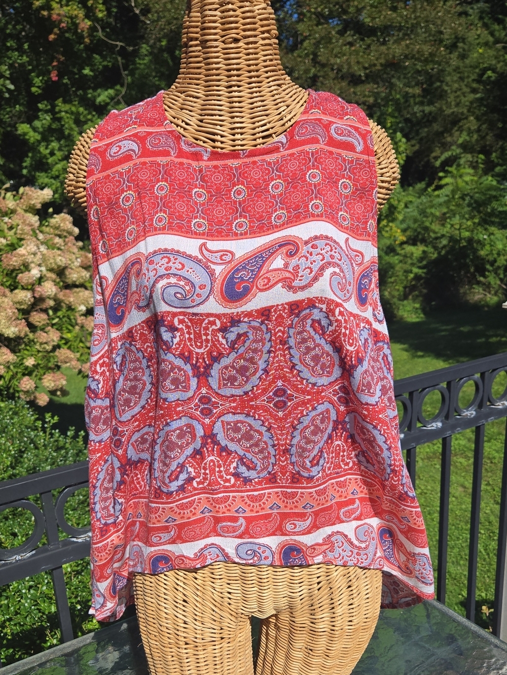 Sophie Rue Red Paisley Tank Top